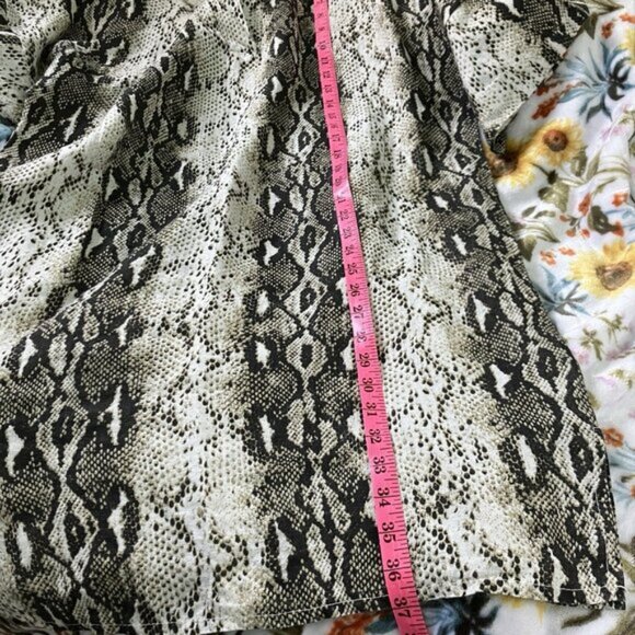 Anna Melani Linen Tunic Dress Womens M Snake Animal Print Made in Italy - Picture 9 of 10